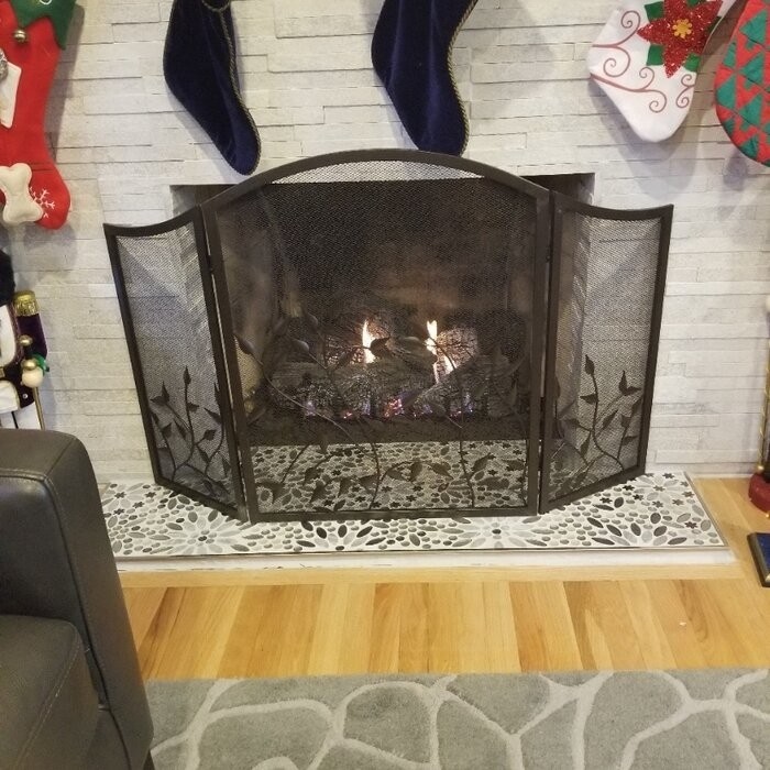 Kestrel 3 Panel Steel Fireplace Screen
