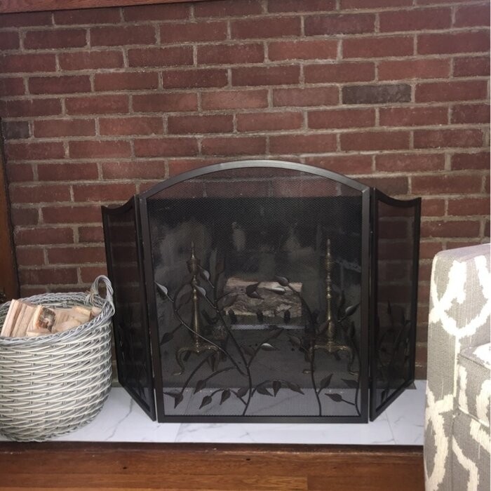 Kestrel 3 Panel Steel Fireplace Screen