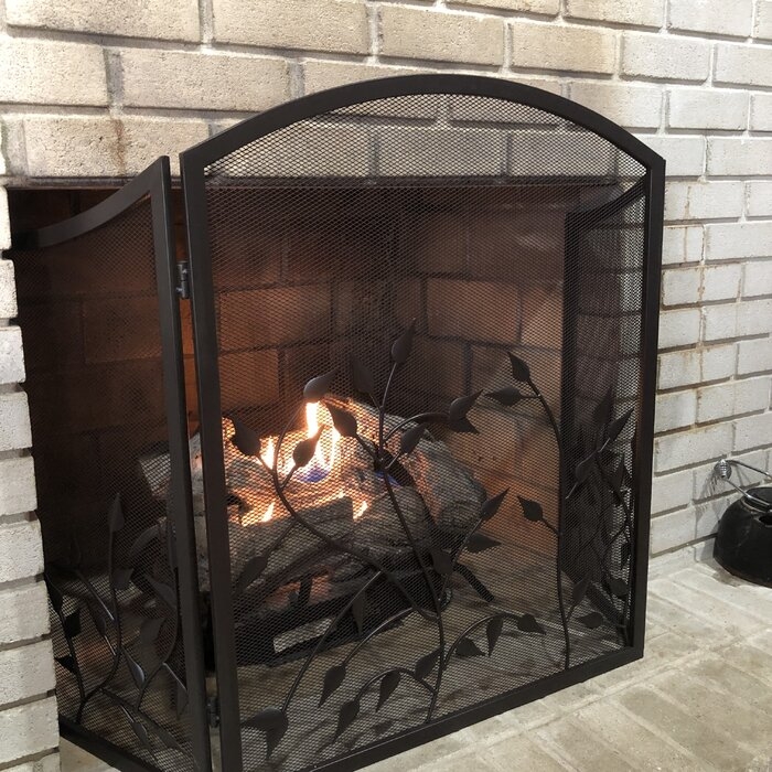 Kestrel 3 Panel Steel Fireplace Screen