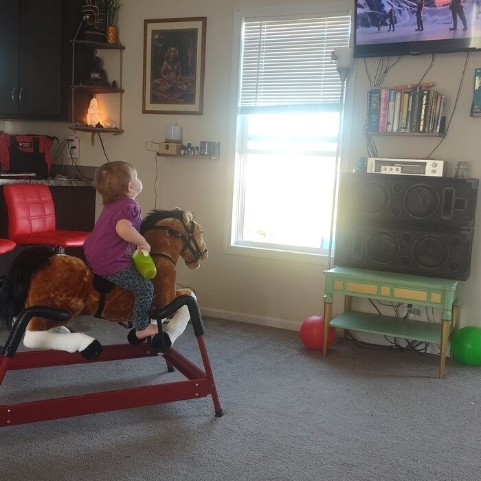 Kids Plush Spring Rocking Horse