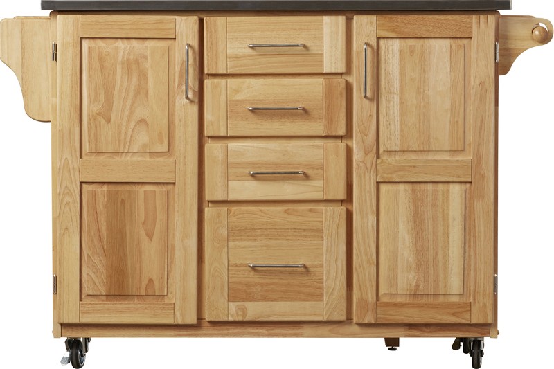 Kinch 52.5'' Wide Rolling Kitchen Cart with Stainless Steel Top