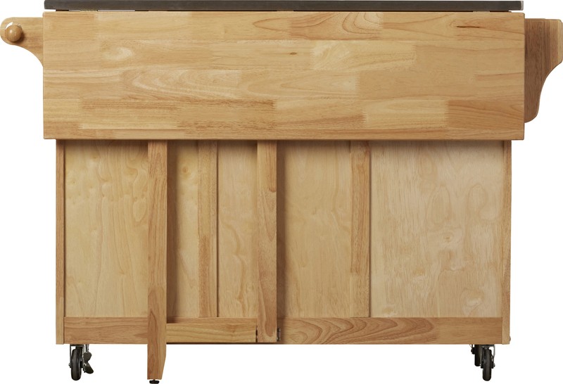 Kinch 52.5'' Wide Rolling Kitchen Cart with Stainless Steel Top