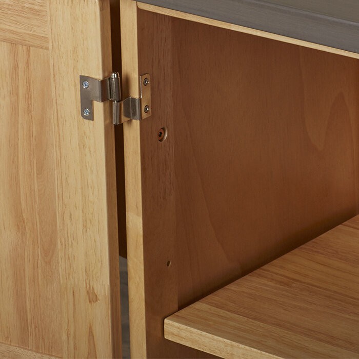 Kinch 52.5'' Wide Rolling Kitchen Cart with Stainless Steel Top