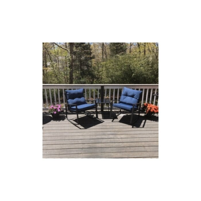 Kinzie Square 2 - Person 18'' Long Bistro Set with Cushions