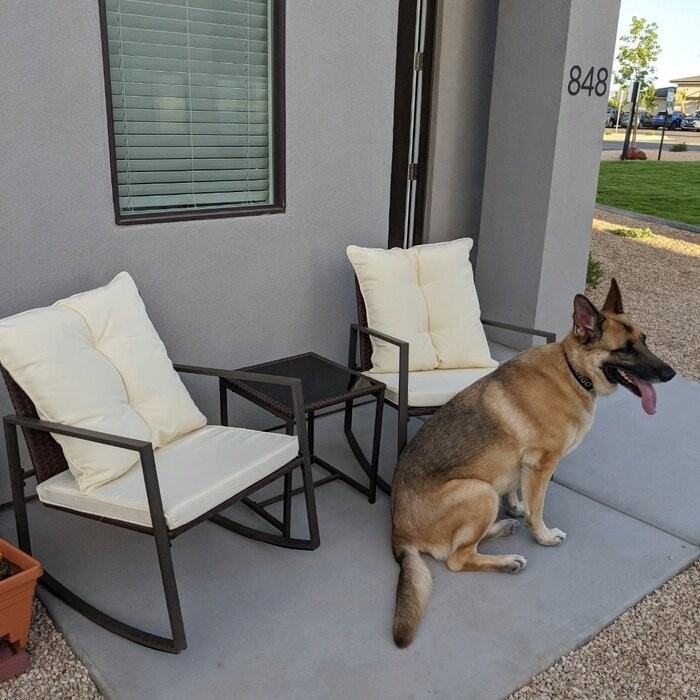 Kinzie Square 2 - Person 18'' Long Bistro Set with Cushions
