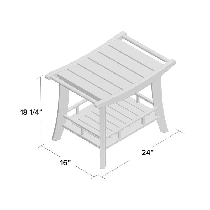 Knudsen 24'' W Teak Shower Bench