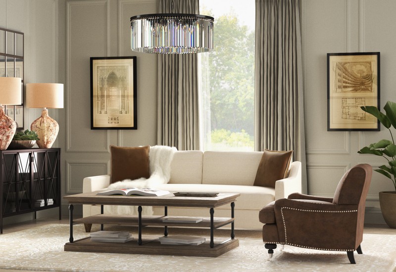 Kyler Floor Shelf Coffee Table with Storage