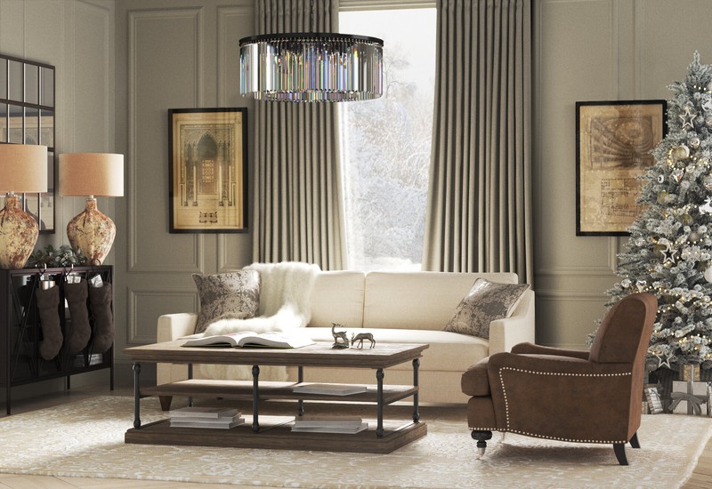 Kyler Floor Shelf Coffee Table with Storage