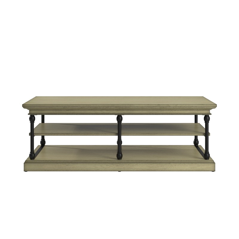 Kyler Floor Shelf Coffee Table with Storage