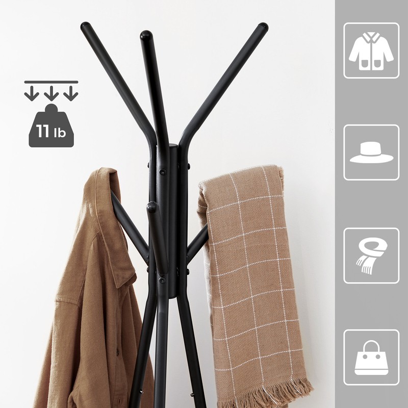 Lakwanzaa 19.3'' Wide Freestanding Coat Rack with Storage