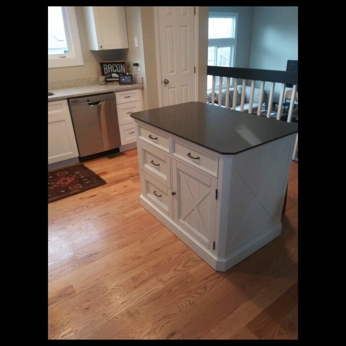 Lana 47'' Wide Kitchen Island with Granite Top