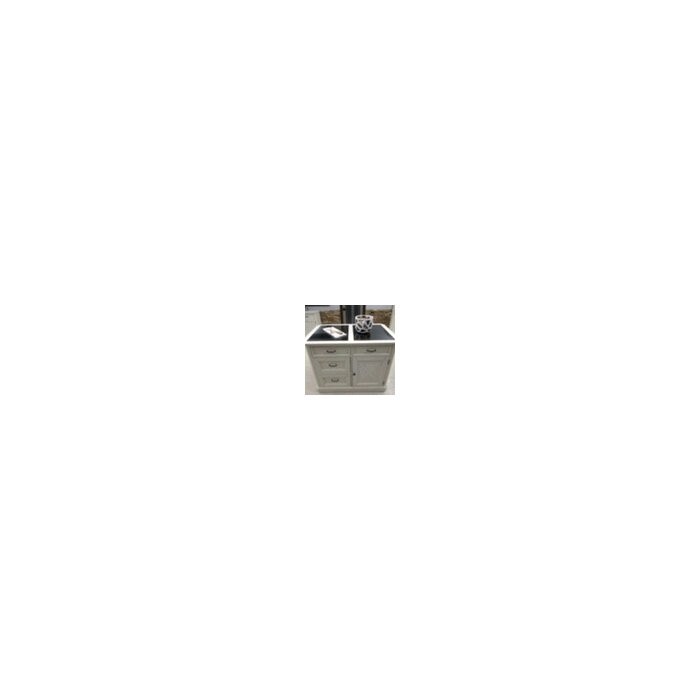 Lana 47'' Wide Kitchen Island with Granite Top