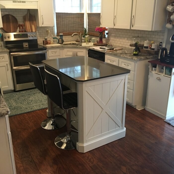 Lana 47'' Wide Kitchen Island with Granite Top