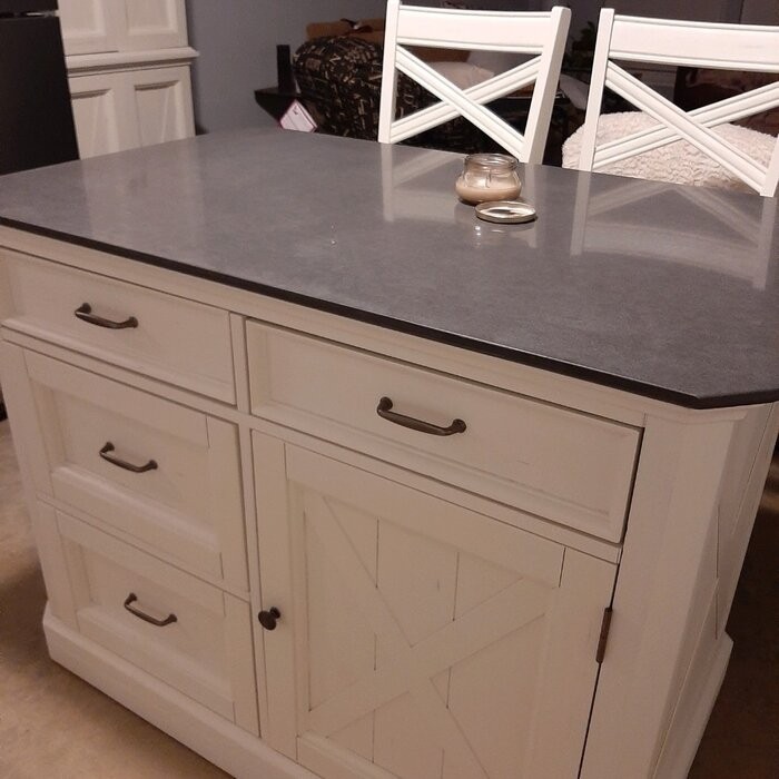 Lana 47'' Wide Kitchen Island with Granite Top