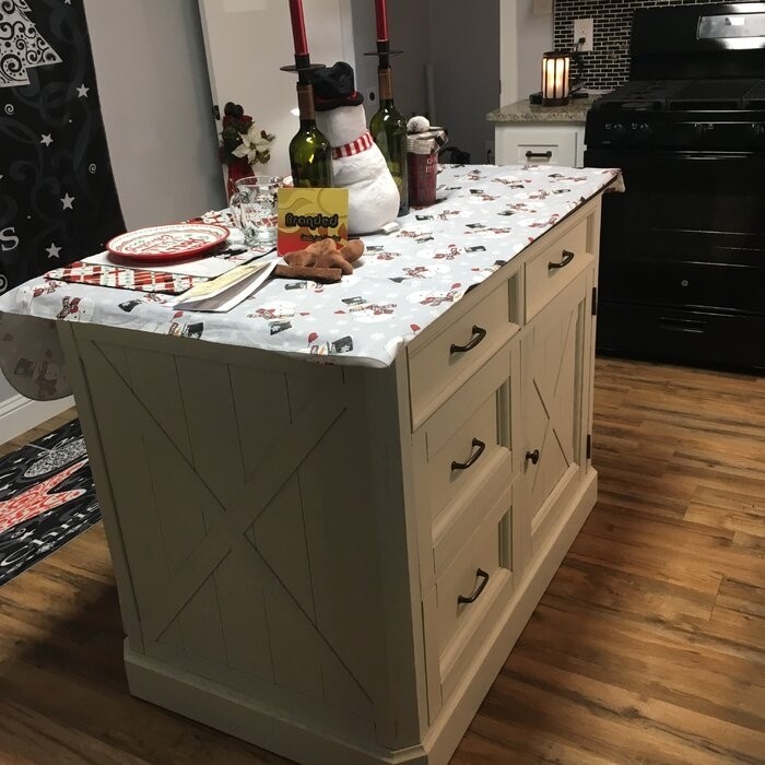 Lana 47'' Wide Kitchen Island with Granite Top