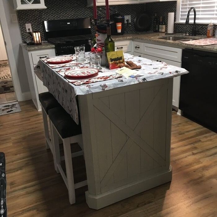 Lana 47'' Wide Kitchen Island with Granite Top