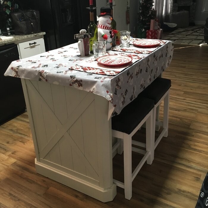 Lana 47'' Wide Kitchen Island with Granite Top