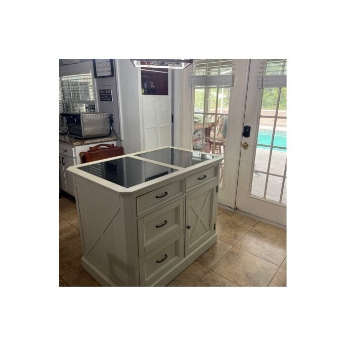 Lana 47'' Wide Kitchen Island with Granite Top