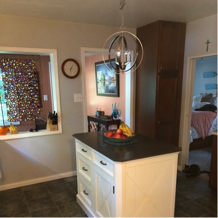 Lana 47'' Wide Kitchen Island with Granite Top