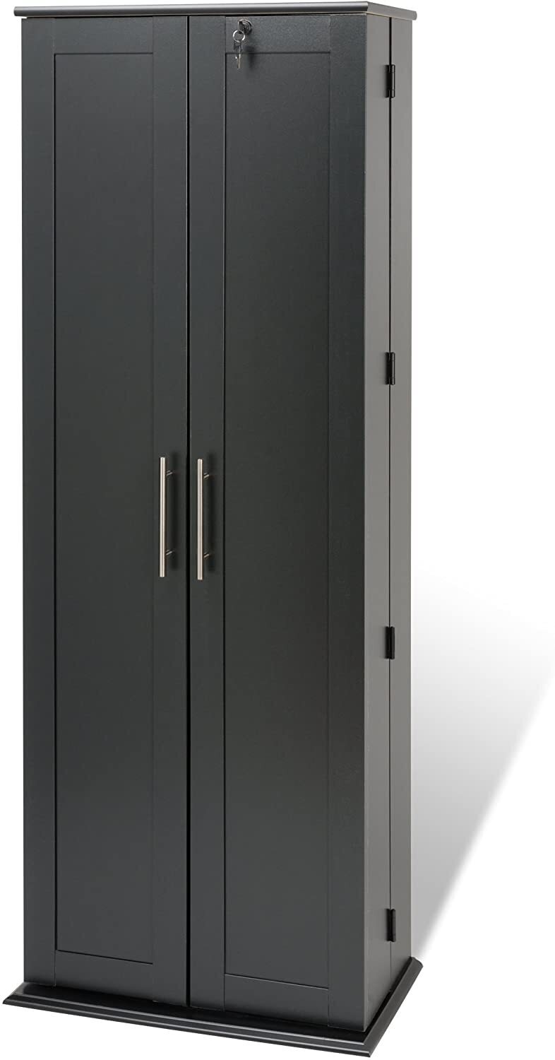 Large DVD Storage Cabinet With Doors and Lock