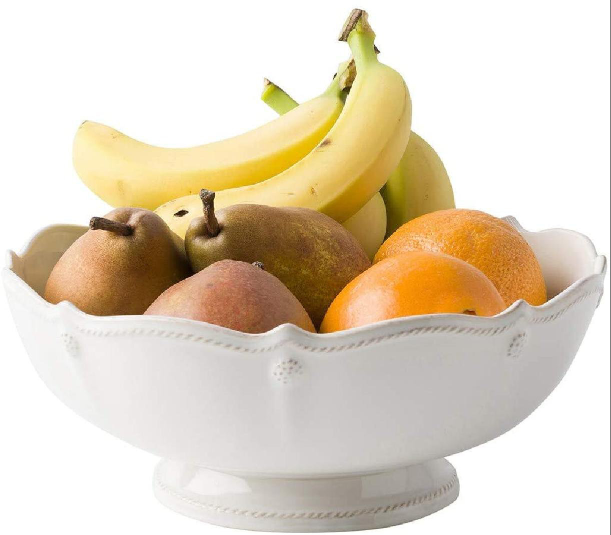 Large White Ceramic Fruit Bowl