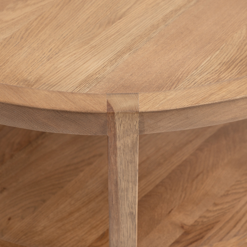 Leighton Solid Wood 4-Legs Coffee Table with Storage