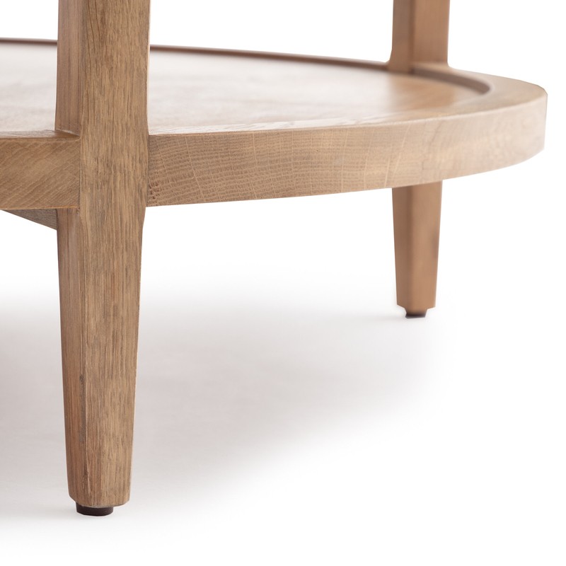 Leighton Solid Wood 4-Legs Coffee Table with Storage