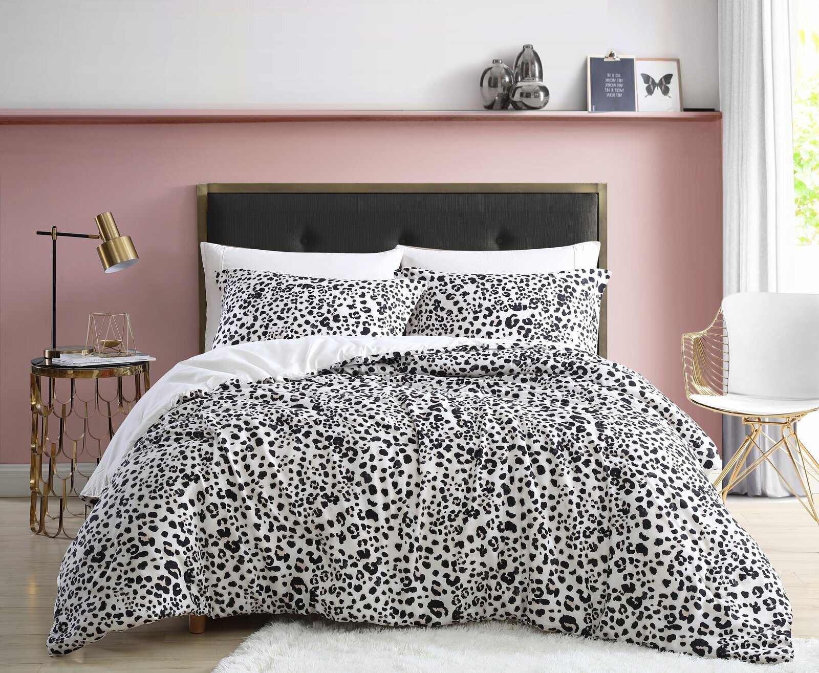 Leopard Print Queen Comforter Set