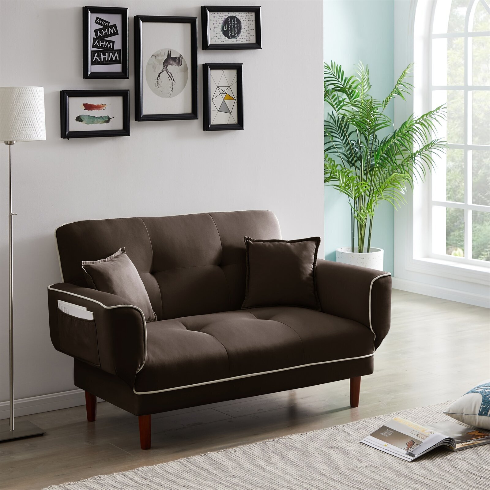 Lined Modern Sofa Recliner