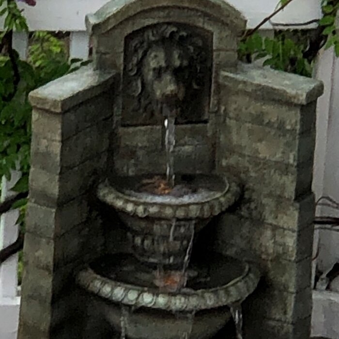 Lion Corner Fountain with LED Light