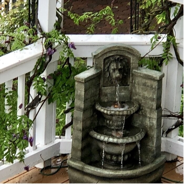 Lion Corner Fountain with LED Light