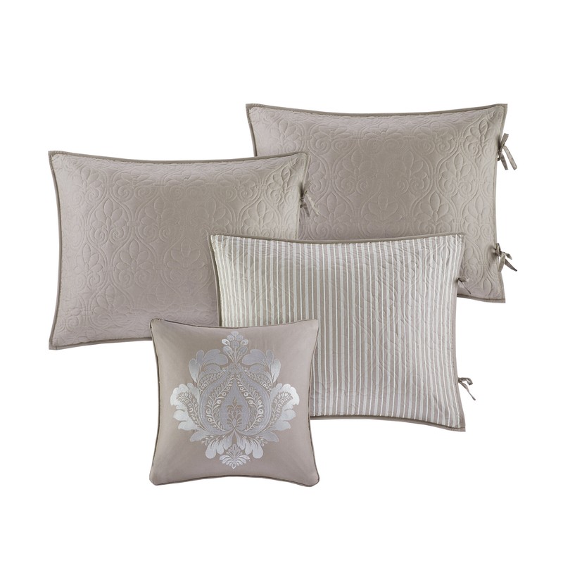 Lissette Microfiber Reversible Traditional 6 Piece Coverlet / Bedspread Set