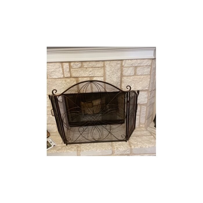 Lissowski 3 Panel Iron Fireplace Screen