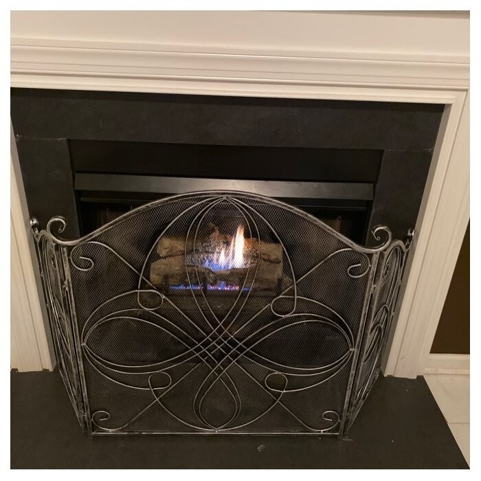 Lissowski 3 Panel Iron Fireplace Screen