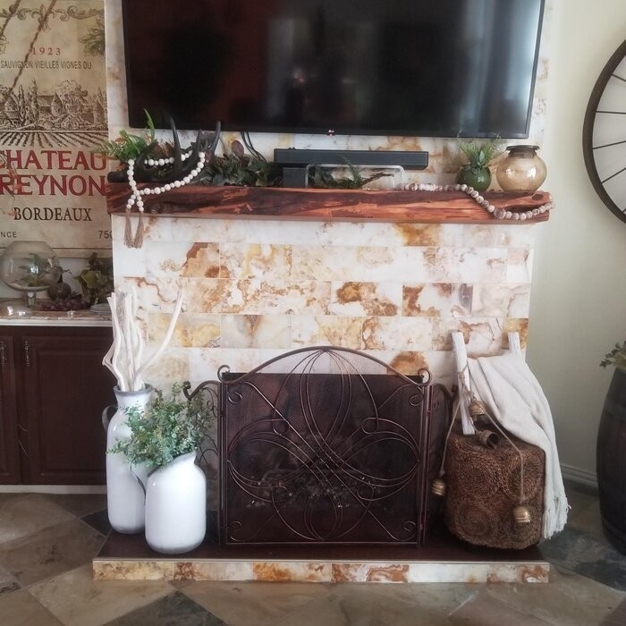 Lissowski 3 Panel Iron Fireplace Screen