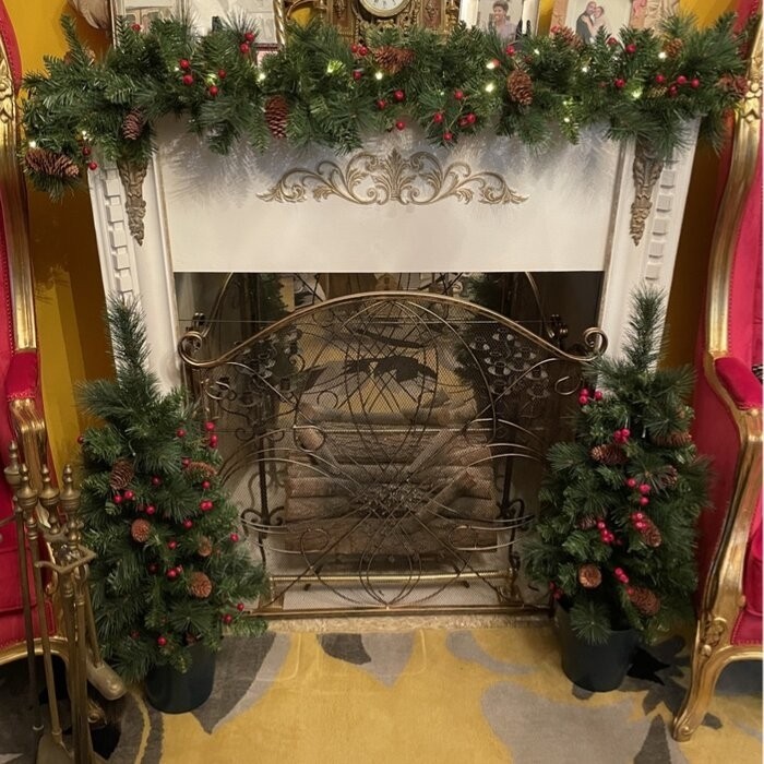 Lissowski 3 Panel Iron Fireplace Screen