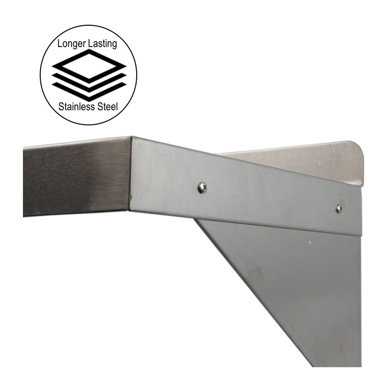 Locklin Stainless Steel Commercial Wall Shelf