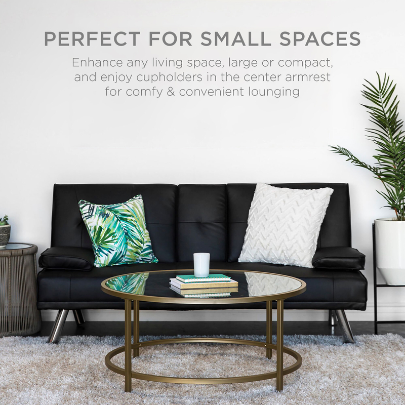 Lopezville 65.25'' Faux Leather Recessed Arm Loveseat