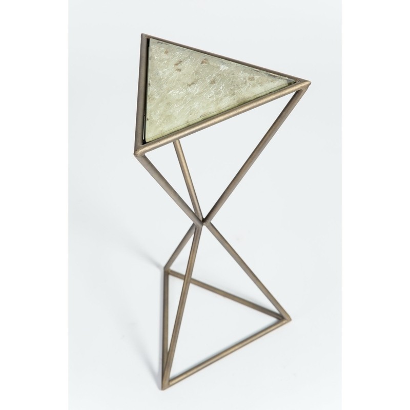 Luro 24'' Tall Glass Pedestal End Table