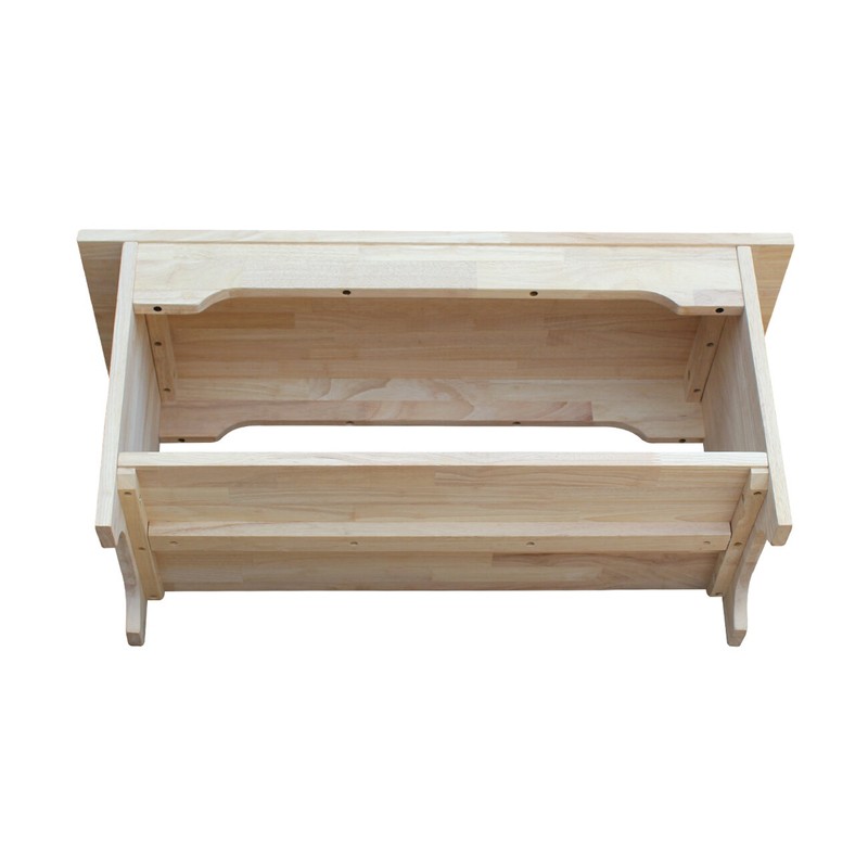Lynn Wood Shelves Storage Bench