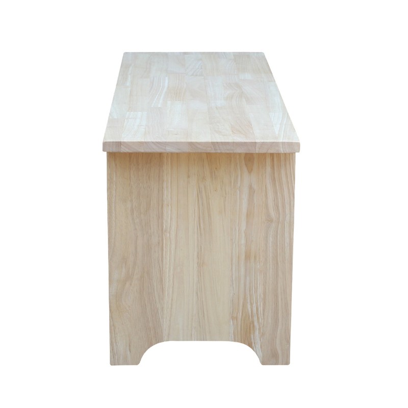 Lynn Wood Shelves Storage Bench