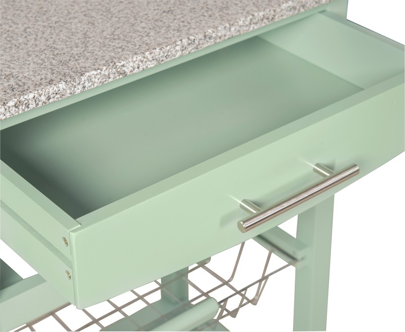 Macy 22.88'' Wide Rolling Kitchen Cart with Granite Top