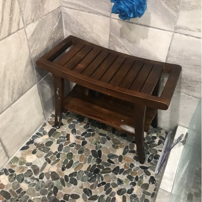 Madalynn 25'' W Teak Shower Bench
