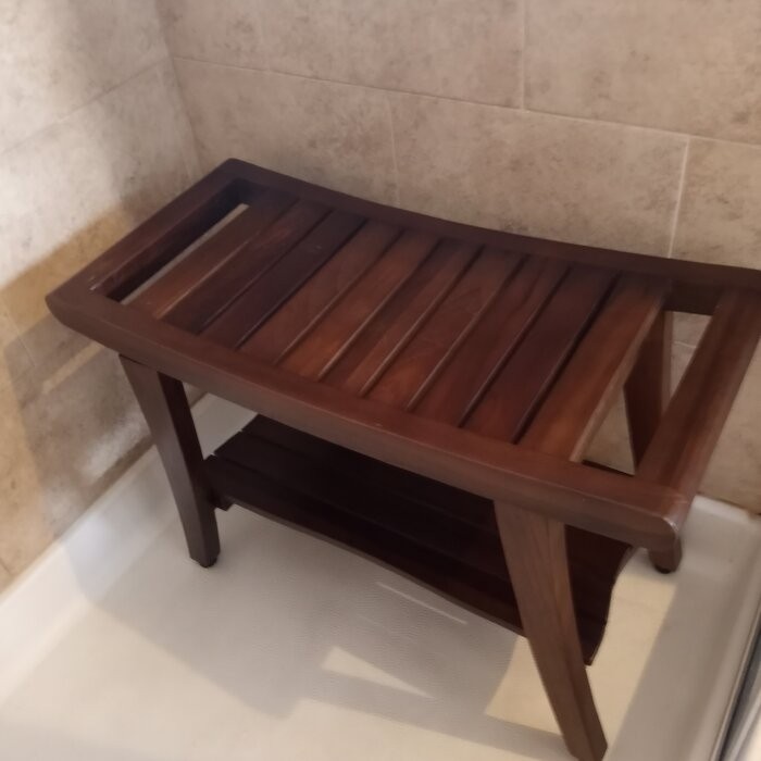 Madalynn 25'' W Teak Shower Bench