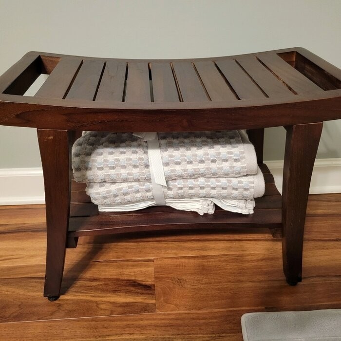 Madalynn 25'' W Teak Shower Bench