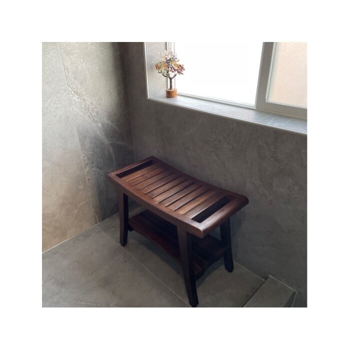 Madalynn 25'' W Teak Shower Bench