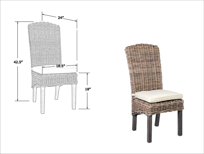 Madewell Side Chair in Gray/Brown