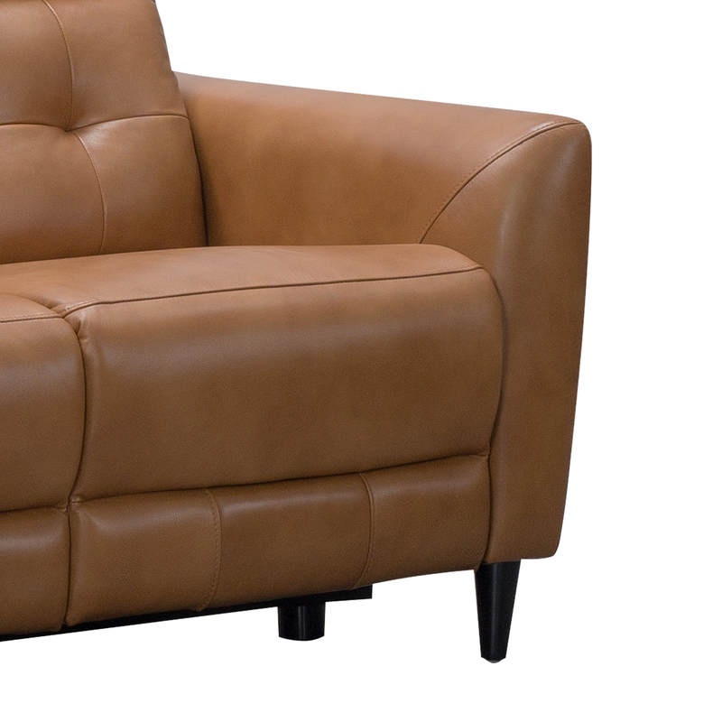 Maes 60'' Genuine Leather Square Arm Power Reclining Loveseat