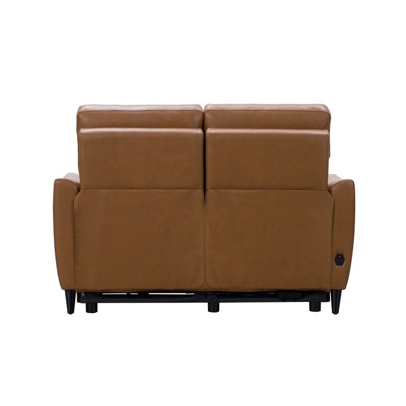 Maes 60'' Genuine Leather Square Arm Power Reclining Loveseat
