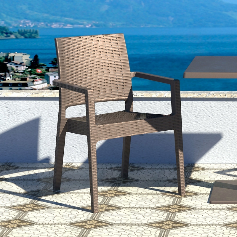 Martz Stacking Patio Dining Armchair